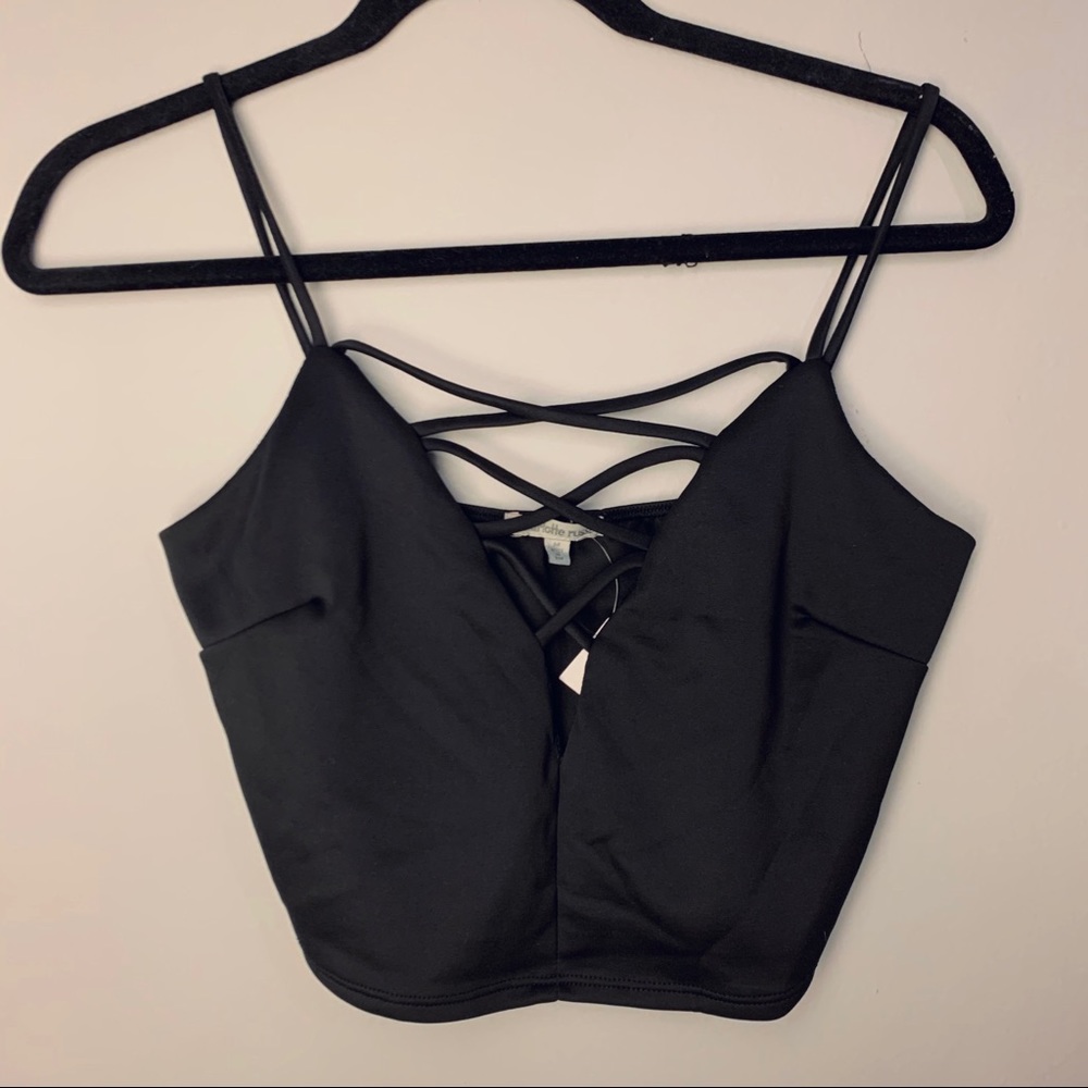 Black Crop Top Size M - Brand New